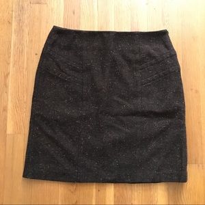KENAR Brown Wool Poly Work Mini Skirt 6